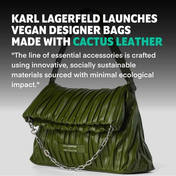 Karl Lagerfeld x Amber Valletta Cactus Vegan Leather Shoulder Bag 🌵 - Picture 16 of 16